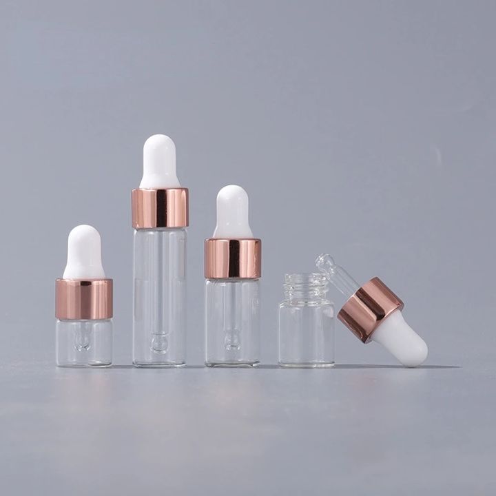 10/20pcs%20Mini%20Dropper%20Bottles%20Glass%20Empty%20Essential%20Oil%20Aromatherapy%20Bottles%20Rose%20Gold%20Cap%20Pipettes%20Bottles%201ml%202ml%203ml%205ml%20-%20Image%204