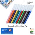 DOMS Aqua Non-Toxic Watercolour Sketch Pen Super fine Nib Sketch Pens (Set of 12, Multicolor). 