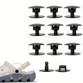 100pcs Plastic Shoe Rivets - Quick Repair Accessory for Foam Clogs and Slip-On Footwear - Durable Snap Fastener Buttons - Black. 