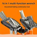 Folding Pocket Tools,Versatile Screwdriver,a Multifunctional Hex Key Wrench Set. Household Repair Tools And Bicycle Maintenance. 