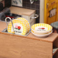 5Pcs 1/12 Dollhouse Mini Plates Dishes Model Dollhouse Simulation Kitchen Decoration Dolls House Accessories Pretend Play Toys. 