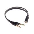 3.5mm  Audio Mic Headset Splitter Adapter Cable - 1piece. 