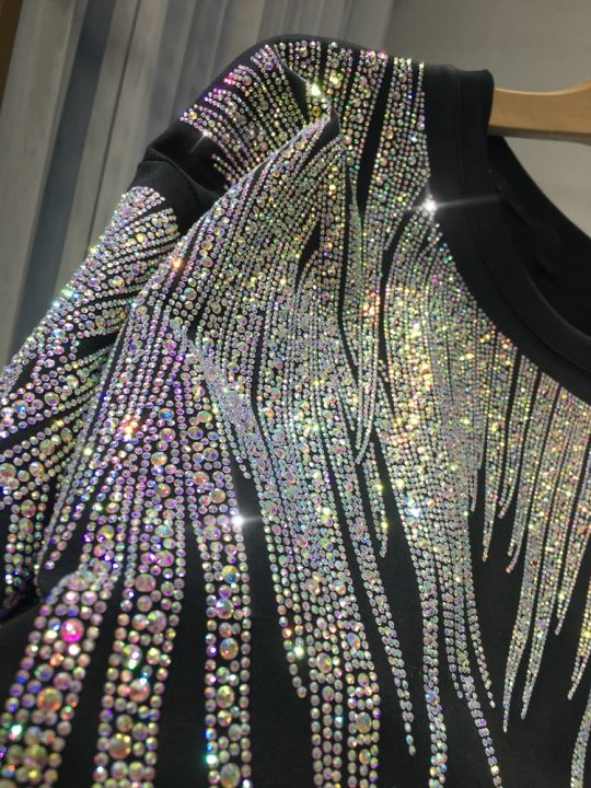 L-4XL%20Plus%20Size%20Tops%20Rhinestone%20Graphic%20T-shirts%20Luxury%20Large%20Size%20Tunic%20for%20Women%20Men%20Summer%20Cotton%20Women's%20Clothing%20Chubby%20Y2K%20-%20Image%204