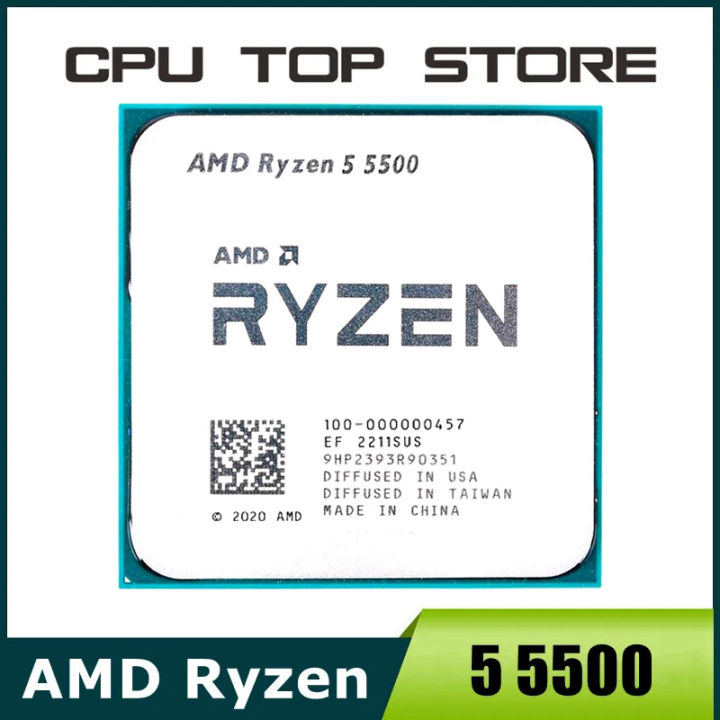 AMD Ryzen 5 5500 3.6GHz 6-Core 12-Thread CPU R5 5500 Processor Socket AM4 No Fan