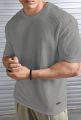 WAFFLE KNIT TEXTURE OVERSIZED DROPSHOULDER TSHIRT FOR BOYS AND MEN. 