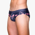 Men Swimwear swim Briefs Padded Swimming Trunks Tight suit flamingo Printed Swimsuit Surfing Summer Beach Sports Pants Push-up.