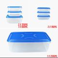 Style Food Containers, Thumb Lock Food Container, Stackable Plastic Storage Boxes (4000ml,7pc Set). 