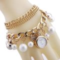 Elegant Pearl Bracelet Watch for Ladies. 