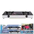 Infrared Gas Cooker Glass Top Double Burner. 