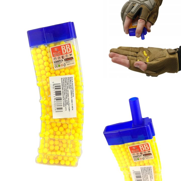 800 Pcs 6mm Hard Plastic Airsoft BB Bullets for Toy Guns & Airsoft Guns – Yellow Strikeball BB Pellets Ammo with Bottle – Tactical Shooting Practice BB Balls – High-Grade Polished BBs for Kids Boys Toy Rifles Pistols Sniper Hunting Games