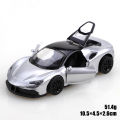 (Bagged) 1:43 die-cast metal car, imitation SF90 pullback racing car, alloy car model, three doors that can be opened, boy's toy. 