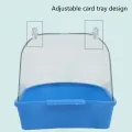 New Pet Bird Bath Box Parrot Bathing Tub Cage Accessories for Parakeet Canary Conure Birds Accessories  Parrot Bath  Pigeonc. 