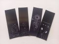 Black aesthetic bookmarks - Pack of 4. 