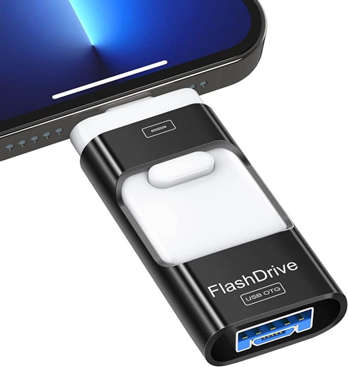 128Gb 4 in 1 USB 3.0 OTG FLASH DRIVE Compatible with iPhone, iPad, Android, PC and More Devices (Silver)