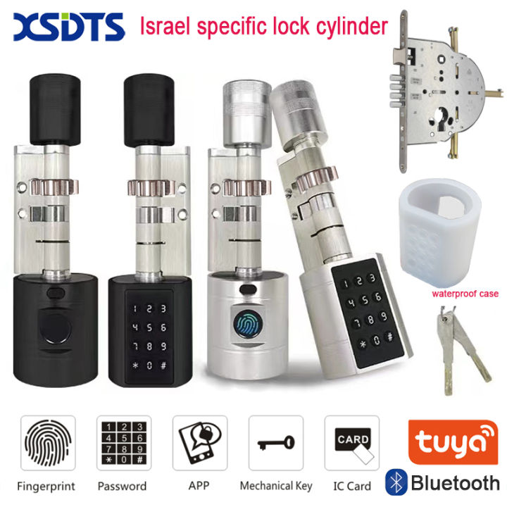 Israel-only Tuya APP Fingerprint Cylinder Electronic Smart Door Lock ...