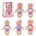 Mini Silicone Reborn Dolls Realistic Smiling Newborn Baby Doll Simulation Baby Dress Up Soft Rubber Doll For Girls Toddler Gift. 