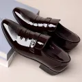 Brand New PU Leather Shoes for Men Casual Business Shoes Office Work Shoes for Male Party Wedding Oxfords Point Toe Loafers. 