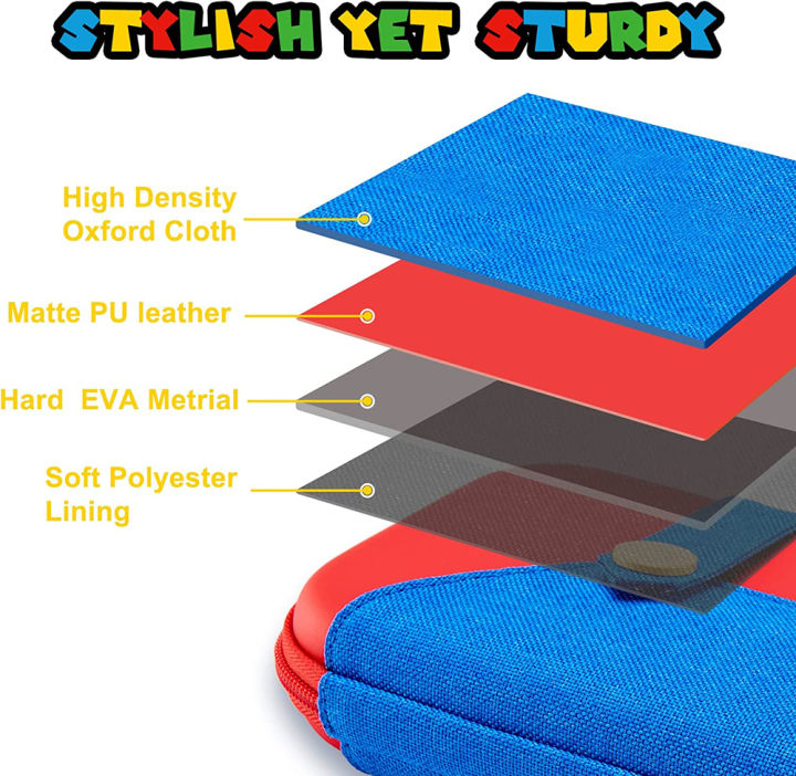 EVA%20Storage%20Switch%20Case%20Compatible%20with%20%20Switch/OLED%20Cute%20Portable%20Switch%20Carrying%20Case%20with%2010%20Game%20Holders%20for%20Mario%20-%20Image%204