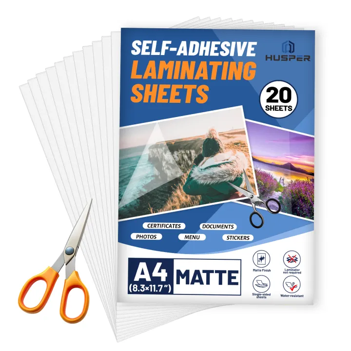 20%20Sheets%20A4%20Matte%20Clear%20Self-Adhesive%20Laminating%20Film%20Durable%20Waterproof%20Document&Photo%20Protection%20No%20Laminating%20Machine%20Needed%20-%20Image%202