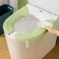 2Pc/set Waterproof Toilet Seat Cover Closestool Mat Washable Bathroom Accessories Pure Color Soft Toilet Seat Cushion Universal.