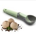 Ice cream scoop with push button operation. 