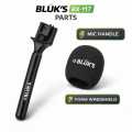 WKSHOP BLUK’S BX-117 Lavalier Microphone Handle Accessories | Professional Mic Handle for Lavalier & Clip Microphones | Noise Reduction Grip | Durable Lightweight Design | Ideal for Vlogging, Interviews, YouTube, TikTok, Podcasting & Content Creation. 