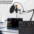 V8 Sound Card Audio Set Interface External Usb Live Microphone Sound Card Bluetooth Function For Computer Pc Mobile Phone Singin. 