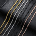 3MM Stainless Steel Twisted Rope Chain Necklaces For Men Women Hip Hop Titanium Steel Choker Fashion Party Jewelry. 