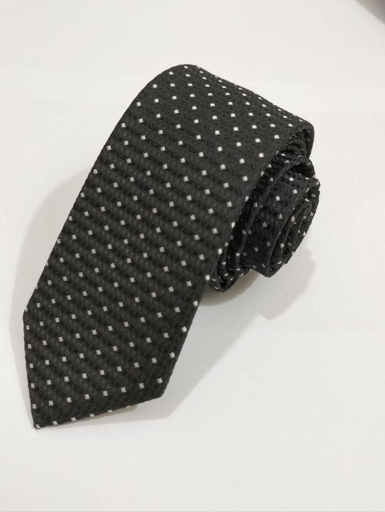 Black%20Tie%20with%20White%20Dots%20For%20Men%20%7C%20Black%20Slim%20Tie%20%7C%20Men%20Accessories%20-%20Image%203
