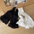 1 Pair Autumn Winter Retro Spicy Girl Lace Women's Leg Warmers, Lolita Girl JK Horn T-shaped Socks, Elephant Leg Socks, Female.