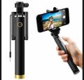 Selfi Stick With Selfie Button Control 3.5m Jack in Black best for all cellphone. 