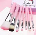 Hello Kitty 7 Pieces Brush Set, Mini Makeup Brush Set With Box. 