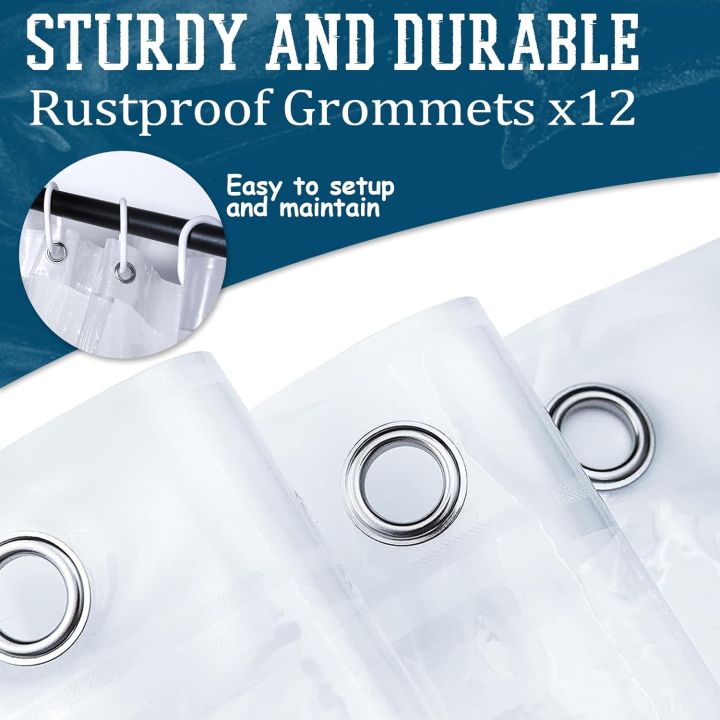 1pc%20Clear%20Shower%20Curtain%20Liner%20with%20Bottom%20Magnets%20&%20Metal%20Grommets-Plastic%20Lightweight%20Bathroom%20Curtain%20Bath%20Curtain%20Decor%20-%20Image%204