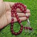 Anari Yaqoot Rubi Jade Stone Tasbeeh 33 Round Beads 10mm Size | Original Yaqoot Stone Tasbih. 