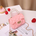 MQATZ Gift Baby Girls Pearl Chain Small Bag Children's Kids Bag Fashion Little Girl Mini Messenger Jelly Bag. 