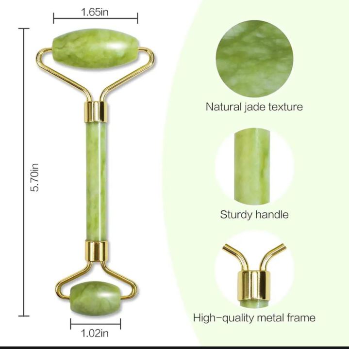 Jade roller and Gua sha ,Jade roller, WANTER Jade Roller, Eyes, Neck, Noiseless Design