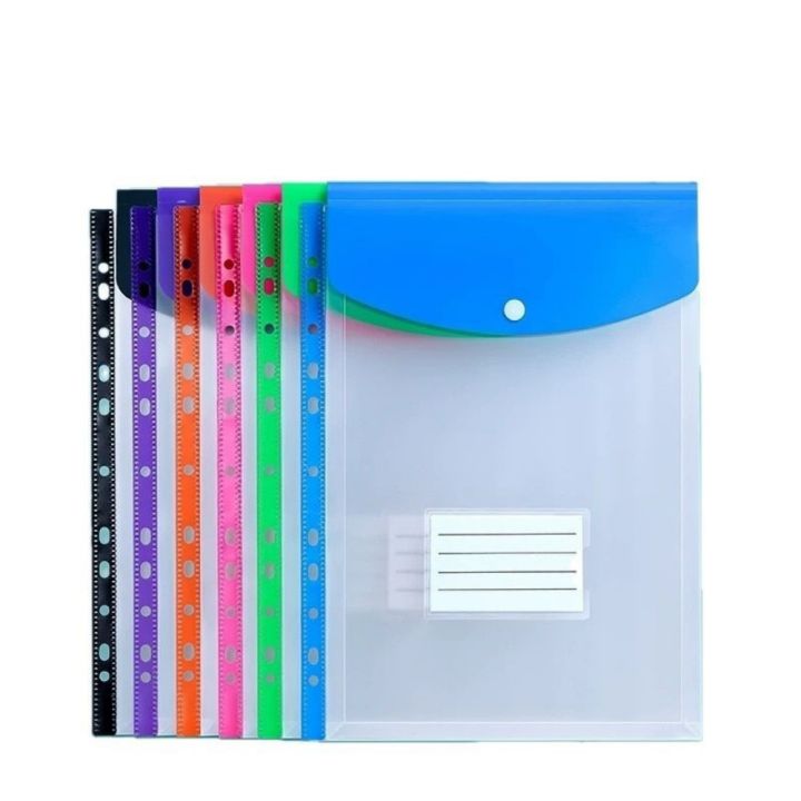 6pcs%20Plastic%20Envelope%20With%20Adhesive%20Snaps%20&%2011%20Holes%20File%20Folder%20Expansion%20Bag%20For%202/3/4%20Ring%20File%20Bag%20A4%20File%20Bag%20School%20Office%20-%20Image%204