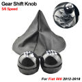 5 Speed 6 Speed Manual MT Chrome Car Gear Shift Knob For Fiat 500 2012 2013 2014 2015 2016 2017 2018 55344048.