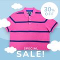 Marks & Spencer Pure 100% Cotton Polo T Shirt Half Sleeves T Shirt For Men & Boys New Arrival Fashion Pink Blue Stripes. 