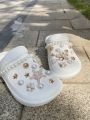 26pcs Hole Shoes Accessories, Including Detachable Star, Flower, Bear Design Shoe Charms, Suitable For Sandals & Beach Shoes & H.
