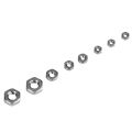 140pcs M1/M1.2/M1.4/M1.6/M2/M2.5/M3 Thread Stainless Steel Hex Hexagonal Nuts Industrial And Construction Fasteners. 