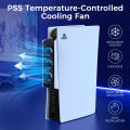 IINE PS5 Temperature-Controlled Cooling Fan Upgraded Cooler Fan with USB3.0 Hubs Compatible with PS5 Disc & Digital Edition. 