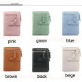 Women's short wallet multi-function buckle multi-card purse ladies wallet. 