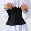 Women's Gothic Corset Waist Trainer Shaping Top with 3 Hooks and Bust Support Slimming Bodysuit for Layering or Outerwear Sty.