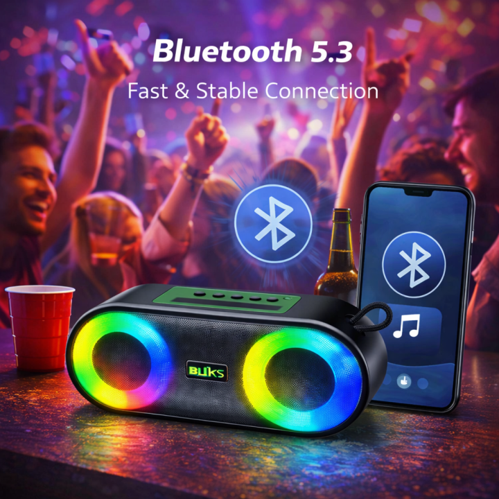 WKSHOP%20BLUK%E2%80%99S%20BX-88%20Rechargeable%20Bluetooth%20Speaker%20%7C%20Powerful%20Sound%20%7C%20Deep%20Bass%20%7C%20RGB%20Lights%20%7C%20Bluetooth%205.3%20%7C%20Portable%20Speaker%20-%20Image%203