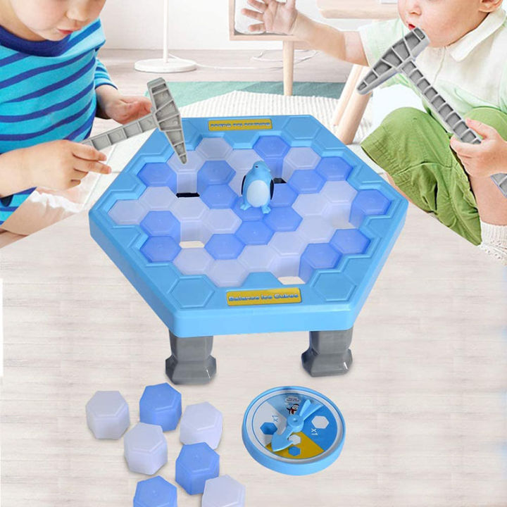 Children Save Penguin Ice Breaking Game Parent-child Interactive Funny Family Penguin Trap Toys Desktop Ice Cubes Balance Toy