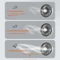 360° Rotation Double Head Car Back Seat Fan 5 Fan Blades 3-speed Wind Adjustment USB Auto Cooling Fans for Summer Car Accessorie. 