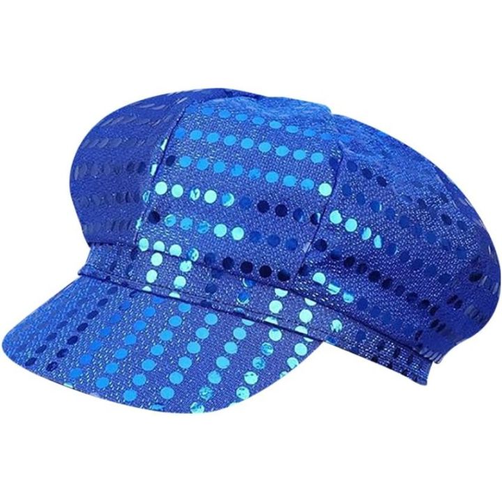Glitter%20Sequin%20Hat%20Bling%20Costume%20Hat%20Retro%20Dress%20up%20Hat%20Beret%20Newsboy%20Cap%20Birthday%20Party%20Dance%20Hat%20Silver%20-%20Image%203