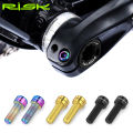RISK 2pcs/box M6x18 Hollow Mountain Road Bike Bicycle Chainwheel Crank Arm Fixing Bolts Disc Brake Caliper Fixed Screws Titanium. 