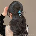 2025 New Flower Hair Claw For Women Elegant Chinese Style Magnolia Bamboo Leaf Peach Blossom Hair Clips Summer Beach Shark Claws.